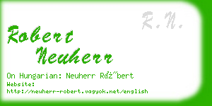 robert neuherr business card